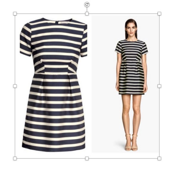H&M Navy and White Striped dress - Picture 1 of 3